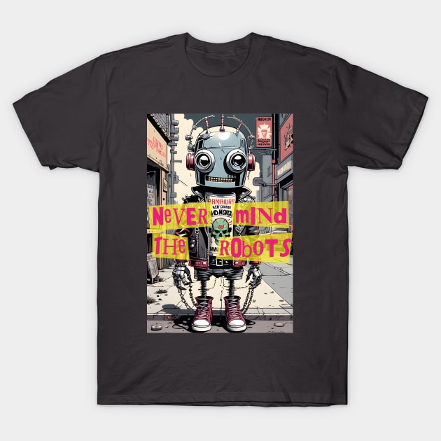 Punk Robot T-Shirt by chilangopride